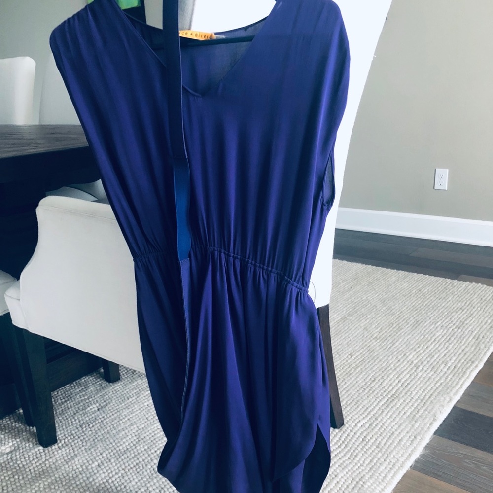 Alice + Olivia Purple Ruched Dress